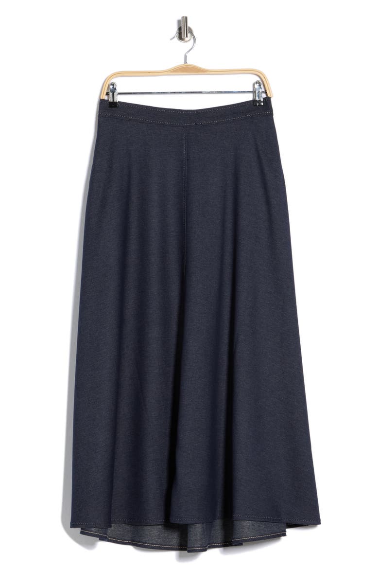 Topstitched A-Line Maxi Skirt, Alternate, color, INDIGO