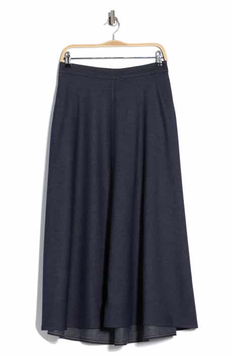MAX STUDIO Topstitched A-Line Maxi Skirt