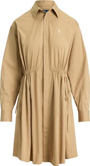 Polo Ralph Lauren Drawcord Cotton Shirtdress
