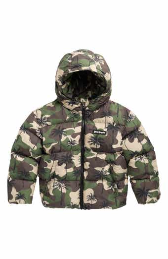 Kids' Camo Palms Hooded Puffer Jacket