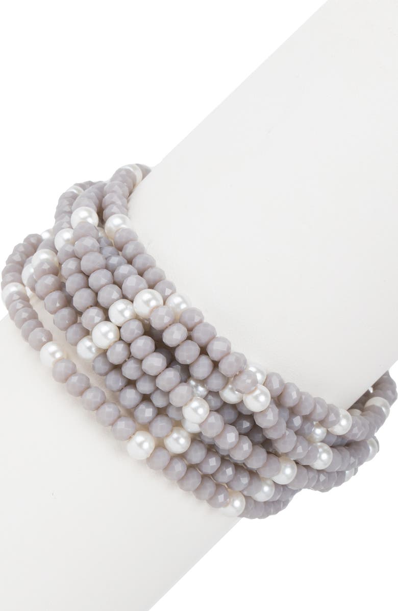 SAACHI Crosby Beaded Pearl Bracelet, Alternate, color, 