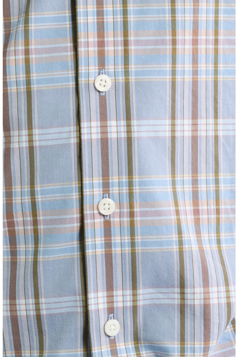 Potomac Plaid Long Sleeve Button Down Shirt, Alternate, color, BLUESTONE