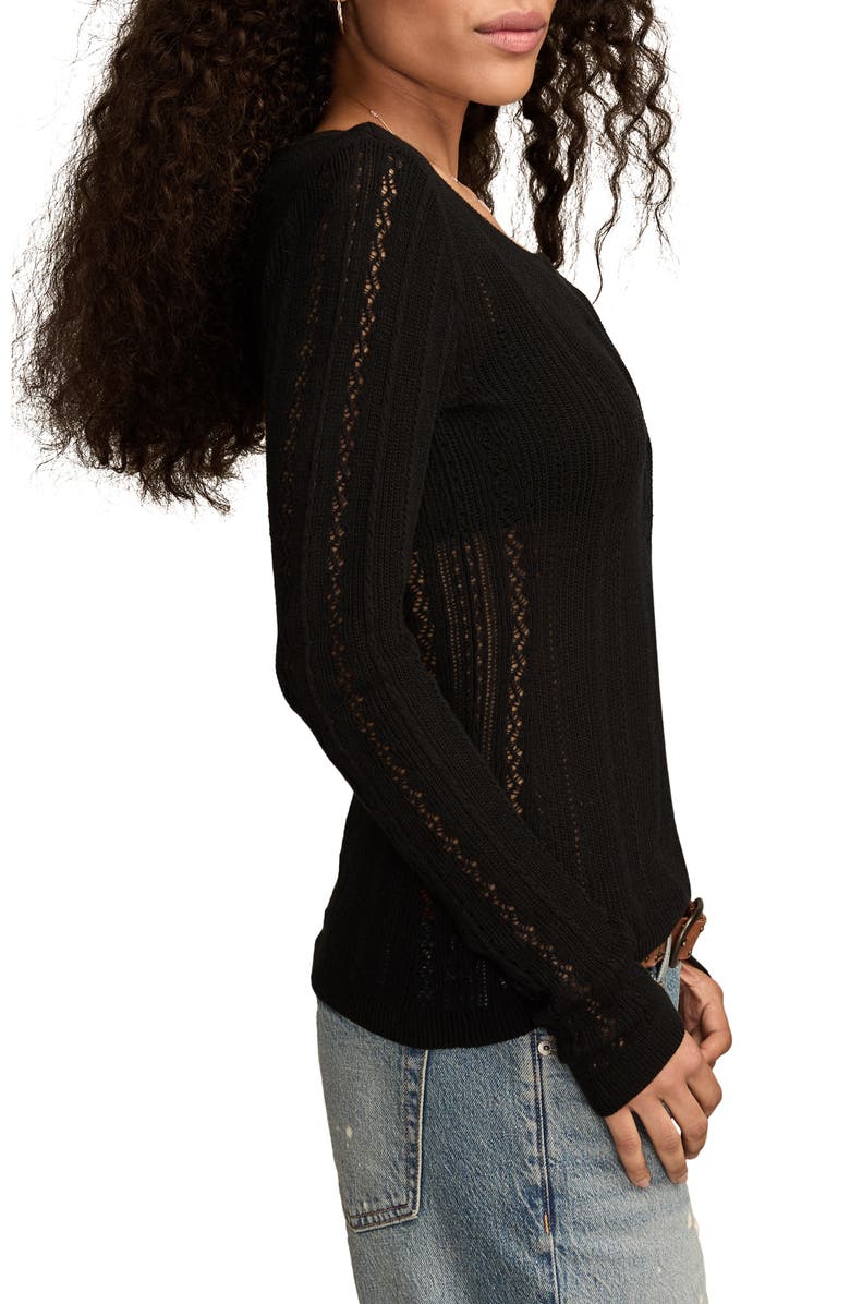 Lucky Brand Pointelle Henley Shirt, Alternate, color,