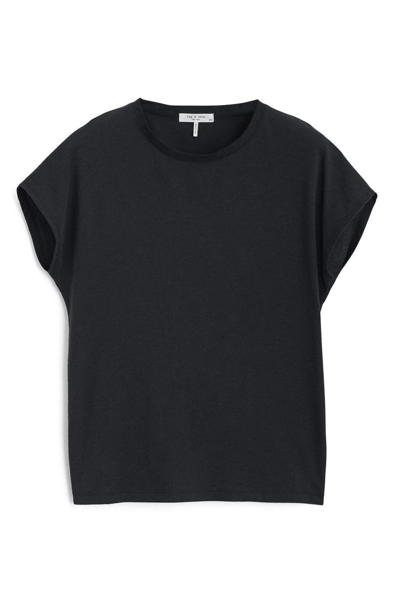 rag & bone The Slub Back Pleat Organic Cotton Top, Alternate, color,