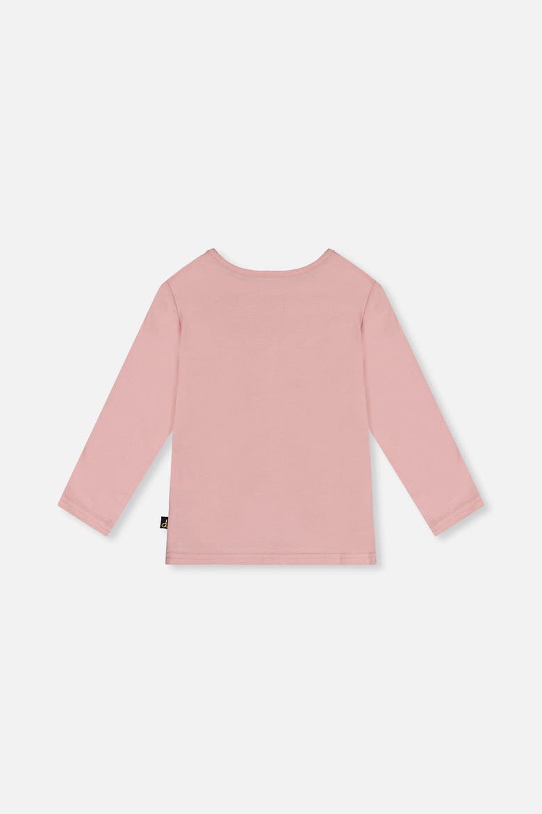 Organic Cotton Angel Detail Long Sleeve T-Shirt, Alternate, color, Pale Dusty Pink
