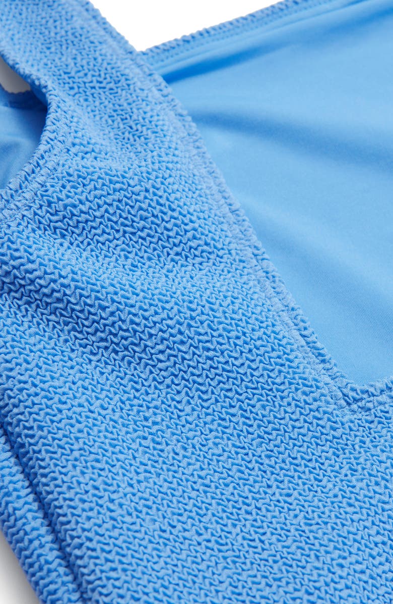 & Other Stories Seersucker One-Piece Swimsuit, Alternate, color, Blue Medium