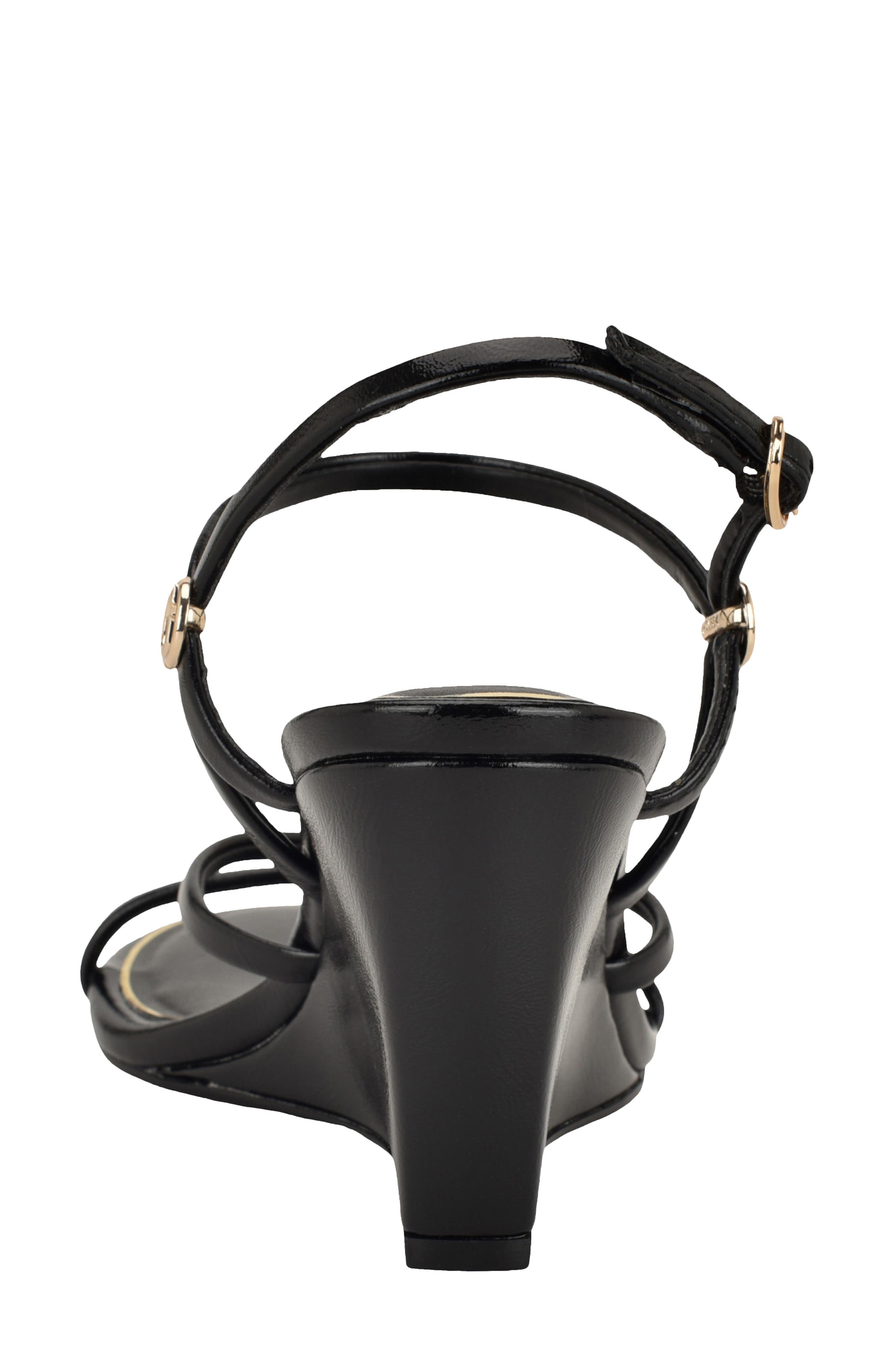 GUESS Devve Slingback Wedge Sandal, Alternate, color, Black