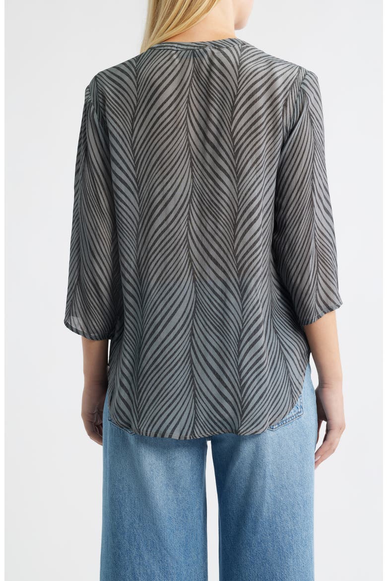 Abstract Print Button-Up Shirt, Alternate, color, DARK GREY MULTI