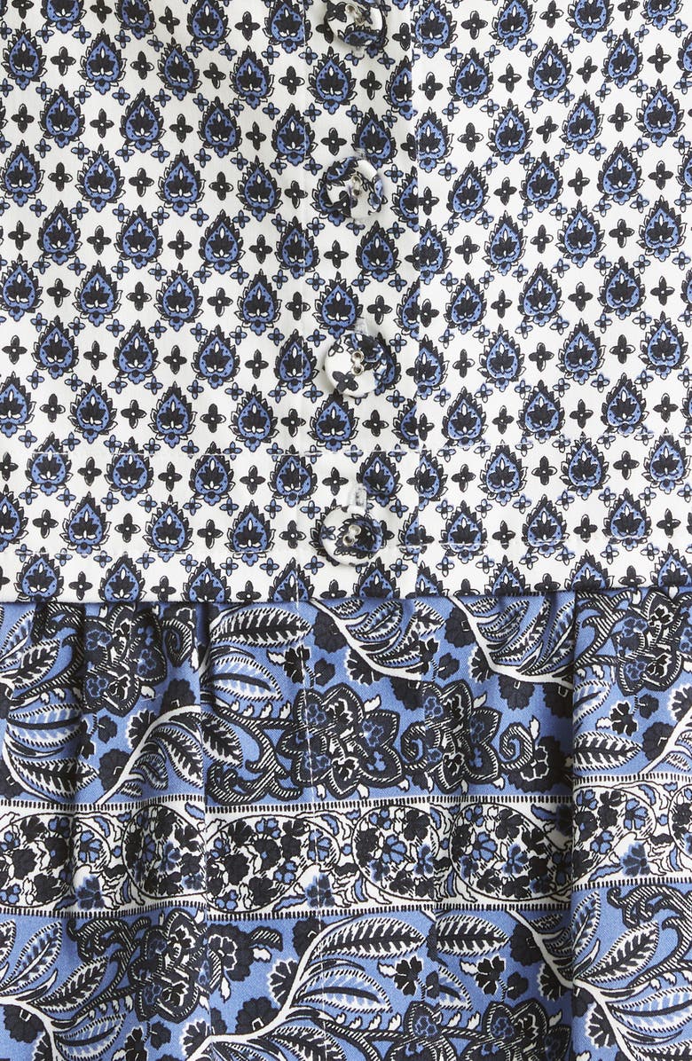 Veronica Beard Gari Stretch Cotton Peplum Top, Alternate, color, 