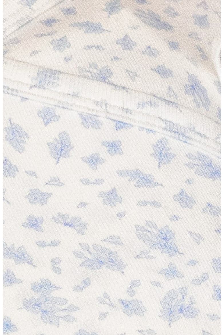 Floral Printed Wrap Footie, Alternate, color, Blue Floral