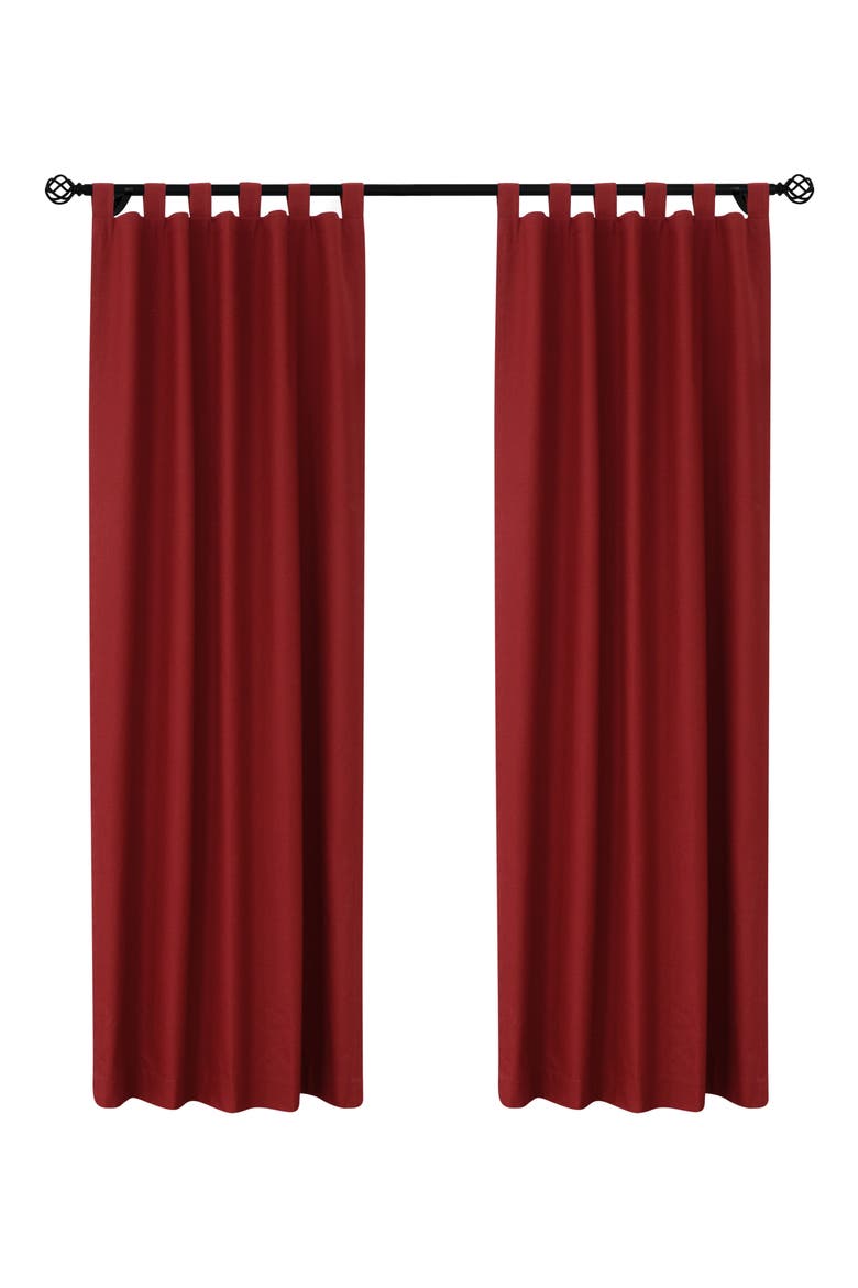 Indoor Cotton Panel Curtain, Main, color, BURGUNDY