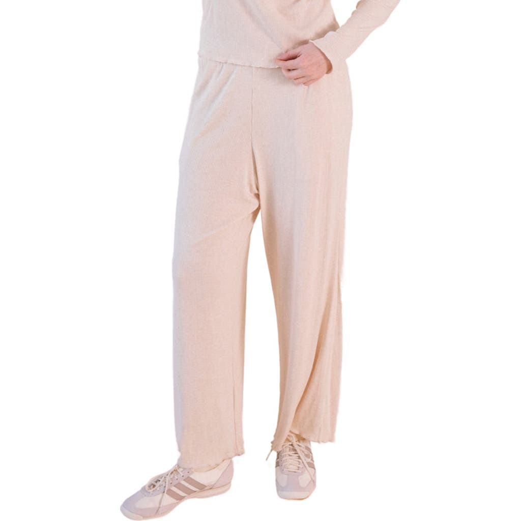 POPLINEN Hedy Plus Ribbed Modal Lounge Pant in Heather Almond  product