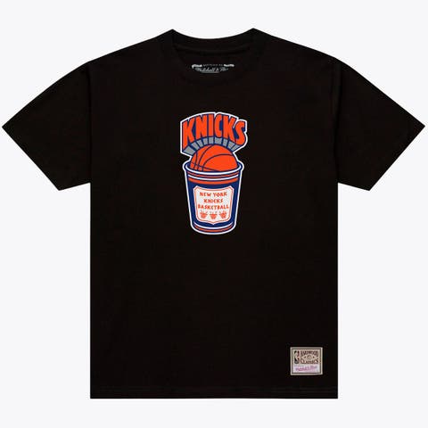 Men's Mitchell & Ness Black New York Knicks Coffee Cup T-Shirt