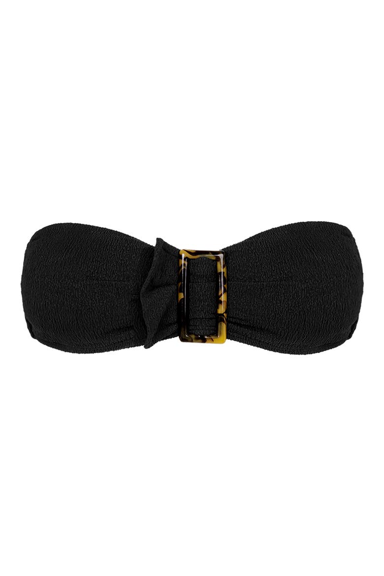 Firenze Sade Bandeau Bikini Top, Alternate, color, BLACK