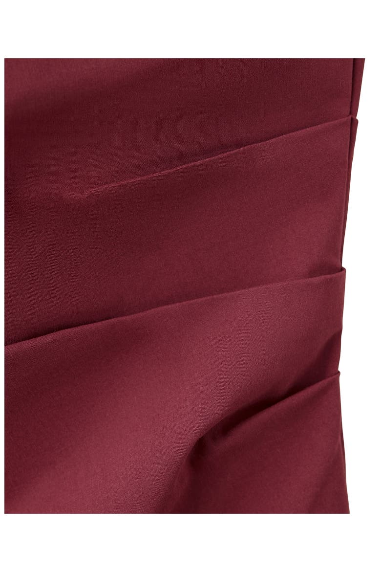 Pleated Asymmetric One-Shoulder Dress, Alternate, color, BURGUNDY
