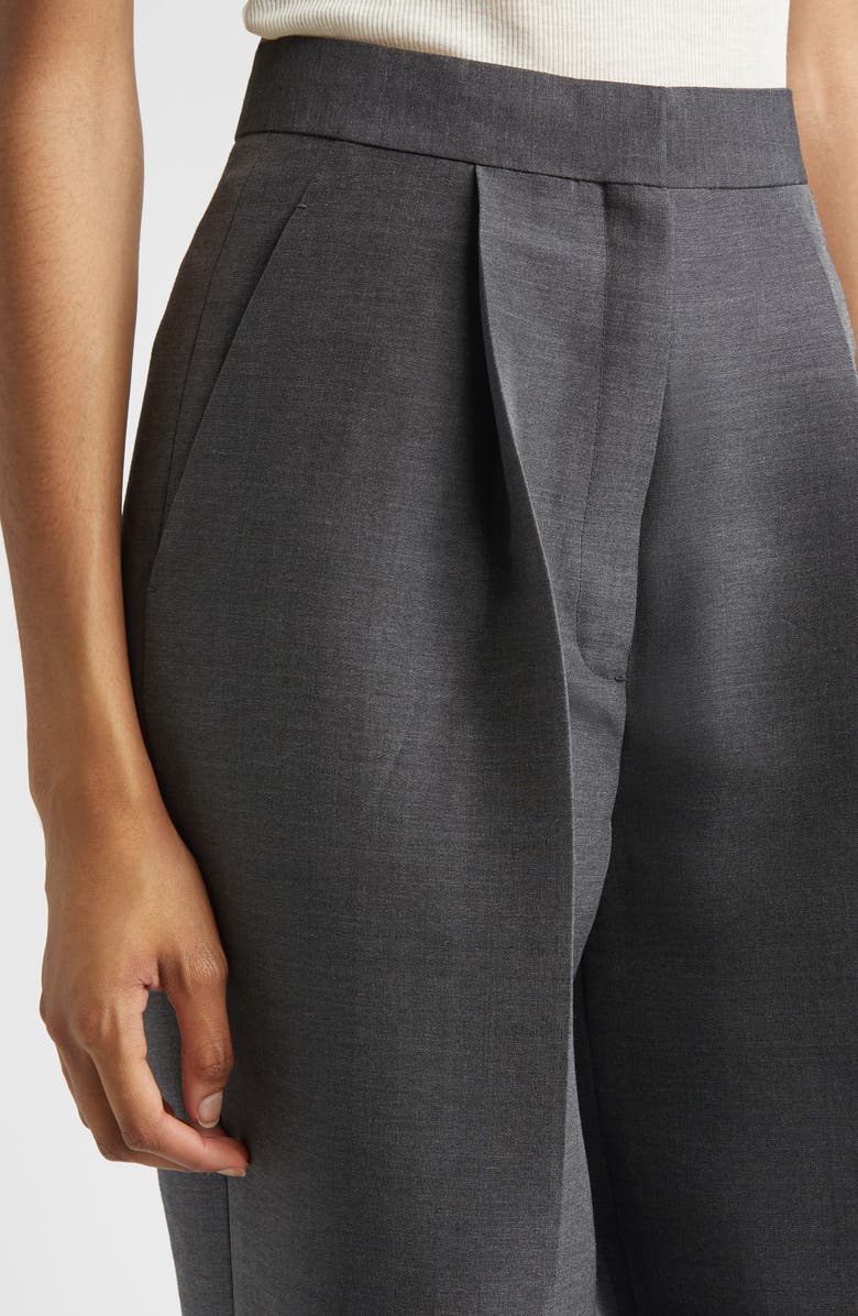 GIA STUDIOS Momento Wool & Silk Trousers, Alternate, color, Charcoal