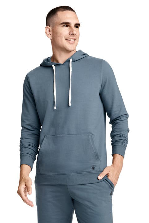 Men's Lightweight Cotton Blend Fleece Hoodie