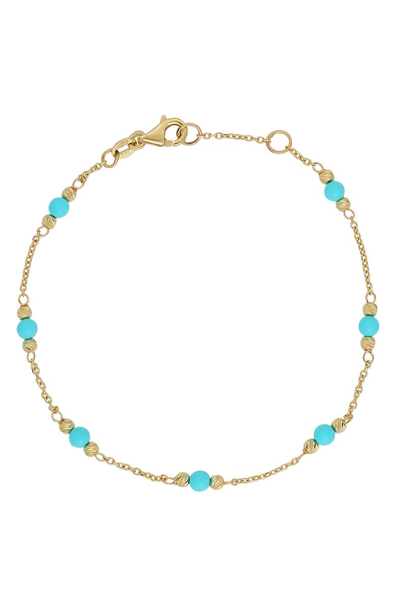 Bony Levy 14K Gold & Turquoise Bracelet, Main, color,