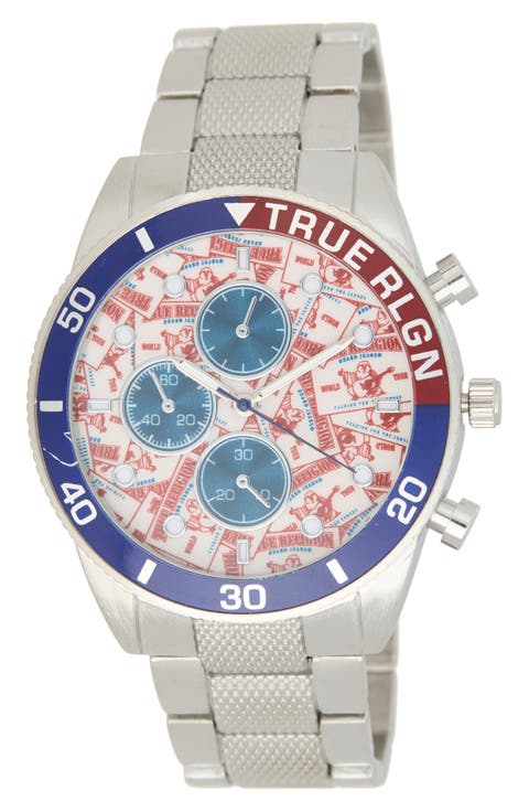 Buddha Chronograph Bracelet Watch, 44mm