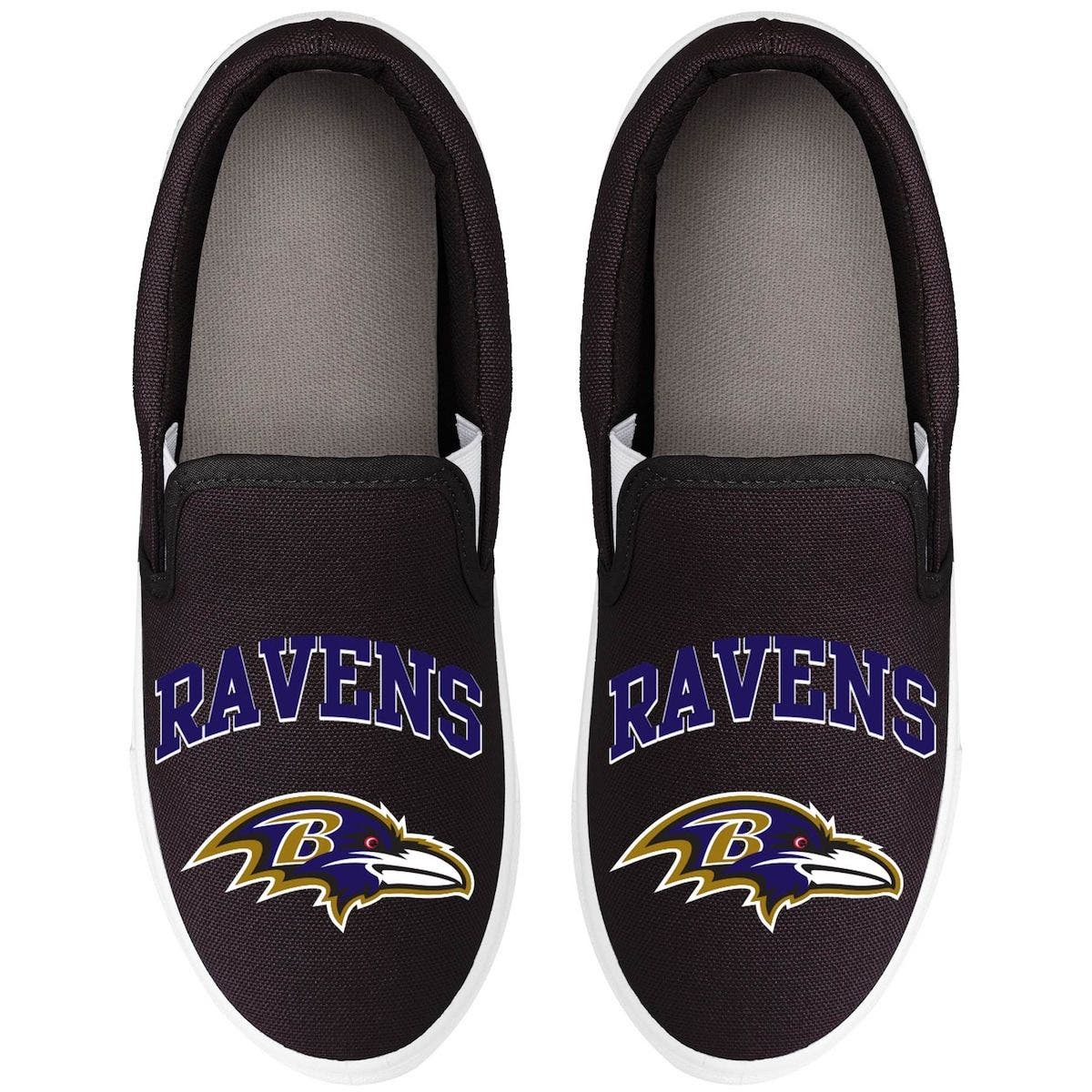 FOCO Women's FOCO Baltimore Ravens Big Logo Slip-On Sneakers, Alternate, color, 