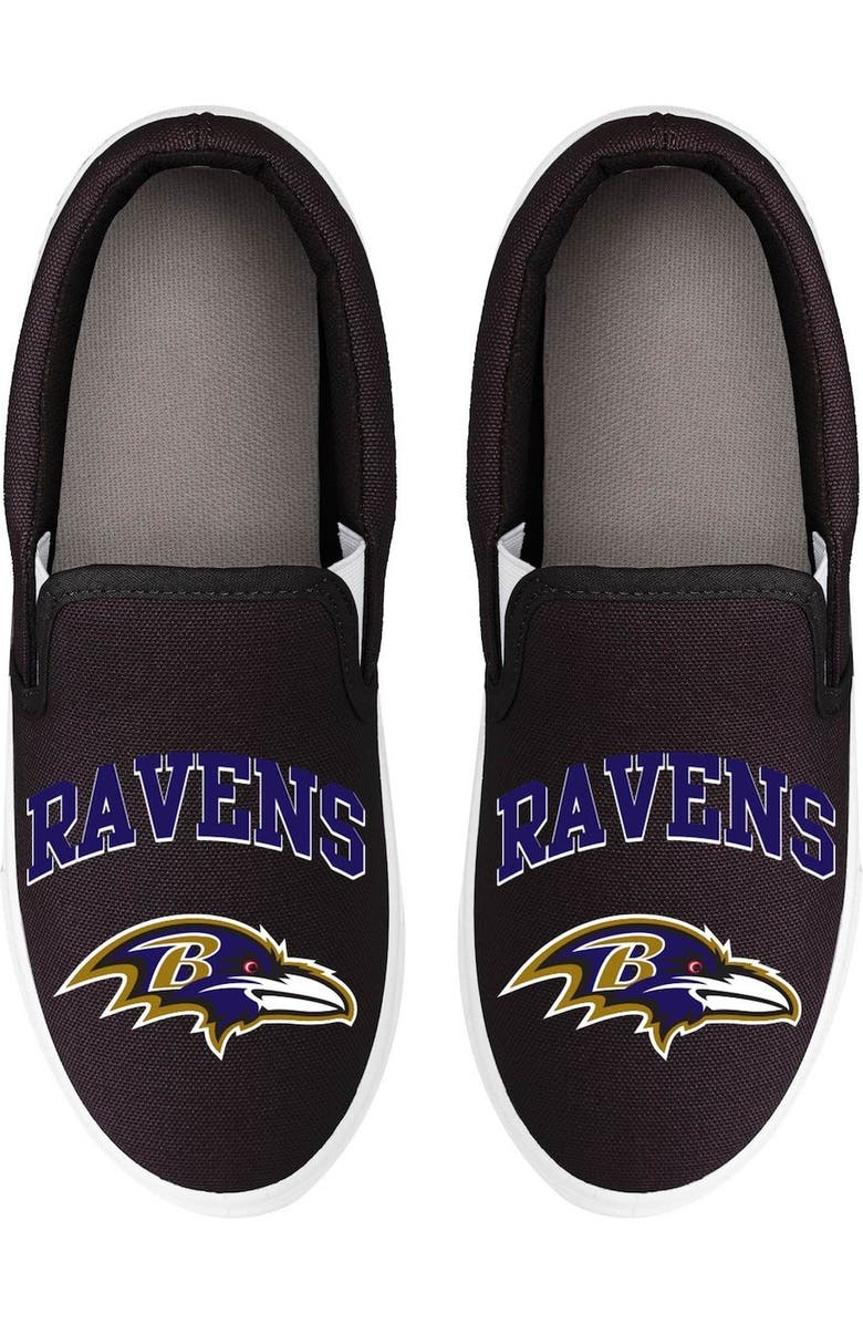 FOCO Women's FOCO Baltimore Ravens Big Logo Slip-On Sneakers, Alternate, color,