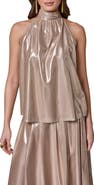 Donna Karan New York Metallic Halter Top