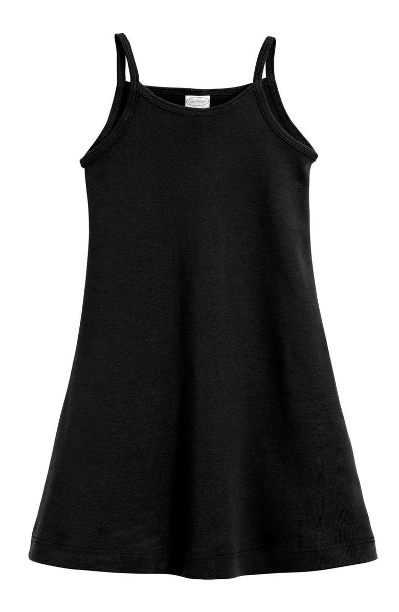 City Threads USA-Made Baby Girls Soft 100% Camisole Dress, Main, color, Black