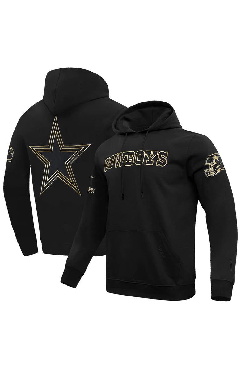 PRO STANDARD Men's Pro Standard Black Dallas Cowboys Classic Chenille Pullover Hoodie, Alternate, color, 