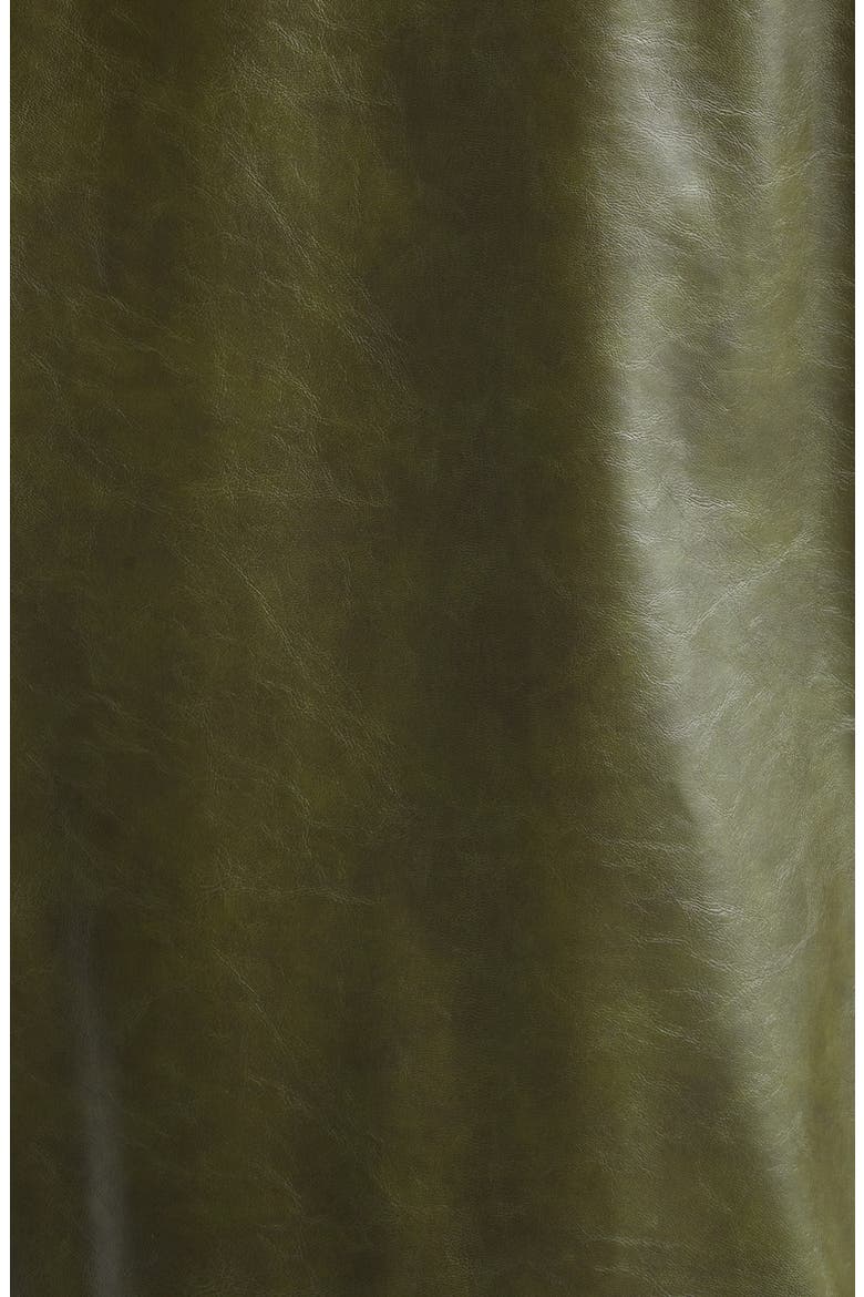 Faux Leather Coat, Alternate, color, FOREST GREEN