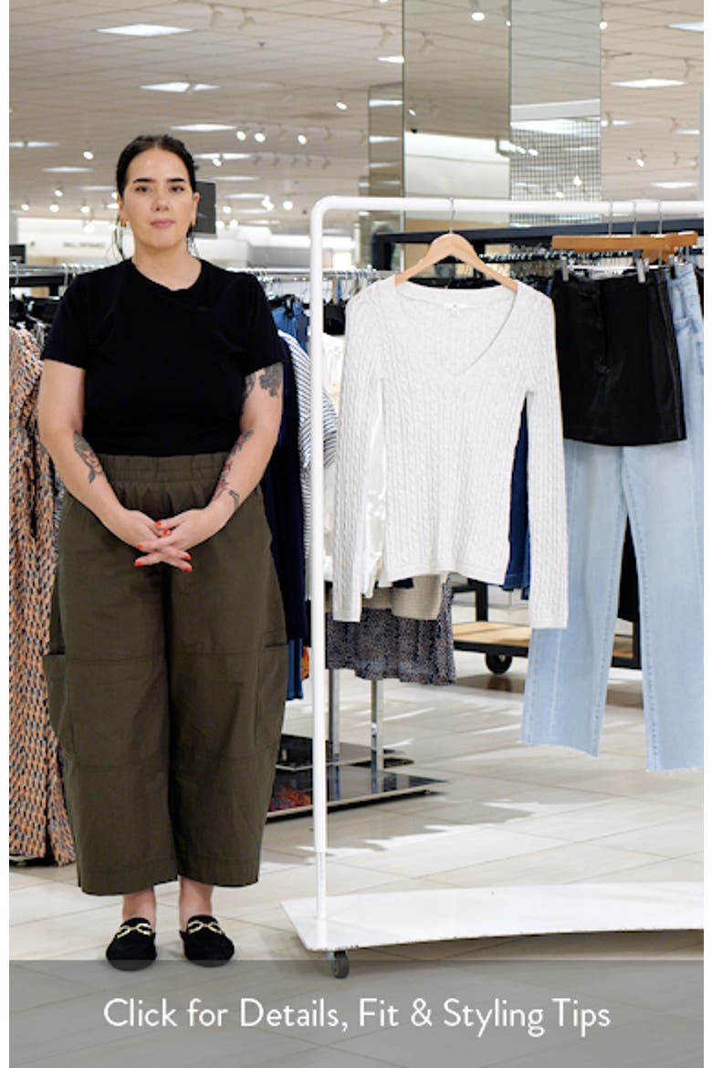 Cable Stitch V-Neck Sweater video