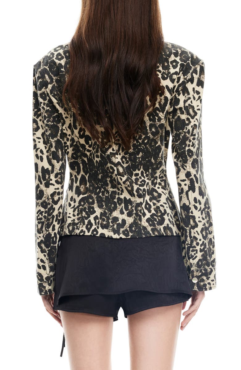 LIONESS Soho Leopard Print Jacket, Alternate, color, Leopard