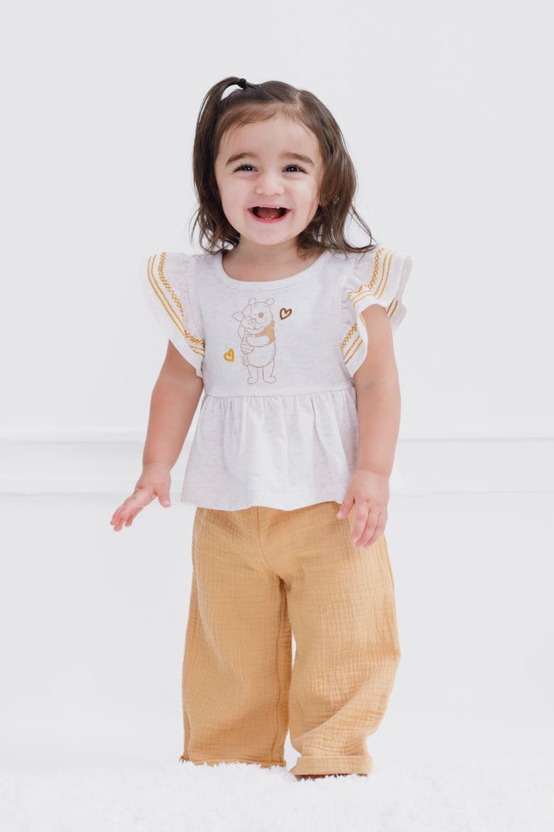 Winnie the Pooh 2-Piece Tee and Pants Set, Alternate, color, Gold Pooh Piglet