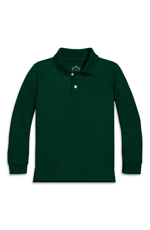 Long Sleeve Pique Polo (Toddler, Little Kid, & Big Kid)