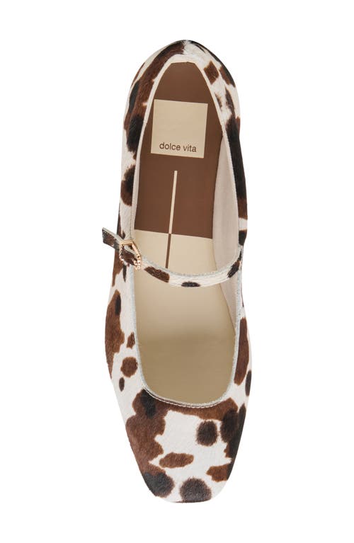 Dolce Vita Reyes Ballet Flats Cocoa Taurus Calf Hair In Animal Print