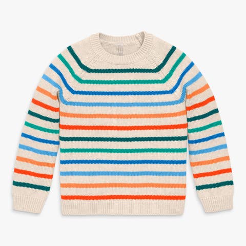 Kids Crewneck Stripe Sweater (Toddler, Little Kid, Big Kid)