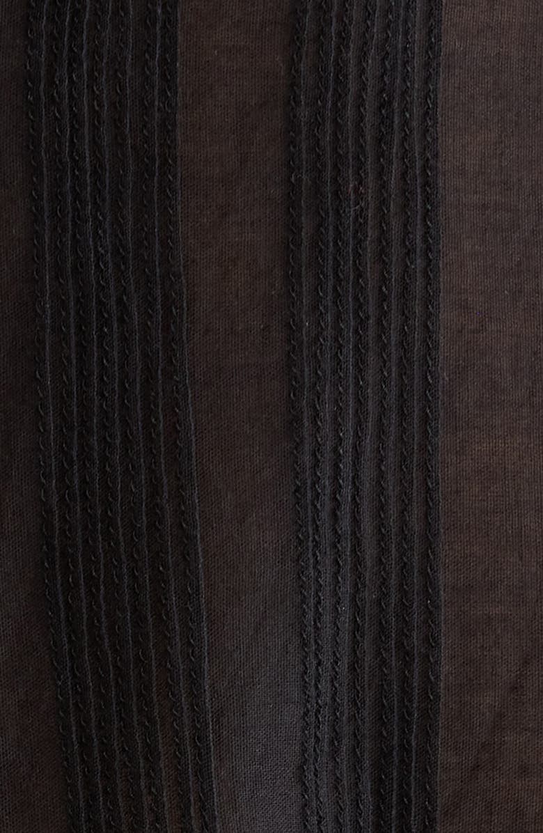 DÔEN Henri Eyelet Trim Organic Cotton Voile Top, Alternate, color, Black Eyelet