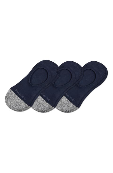 Assorted 3-Pack Cushioned No-Show Socks
