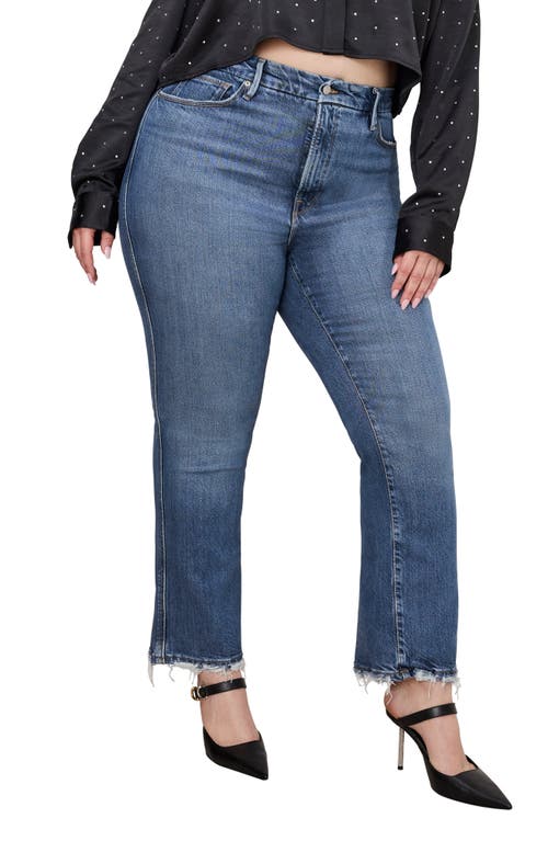 Good American Soft Tech Good Curve High Waist Ankle Straight Leg Jeans