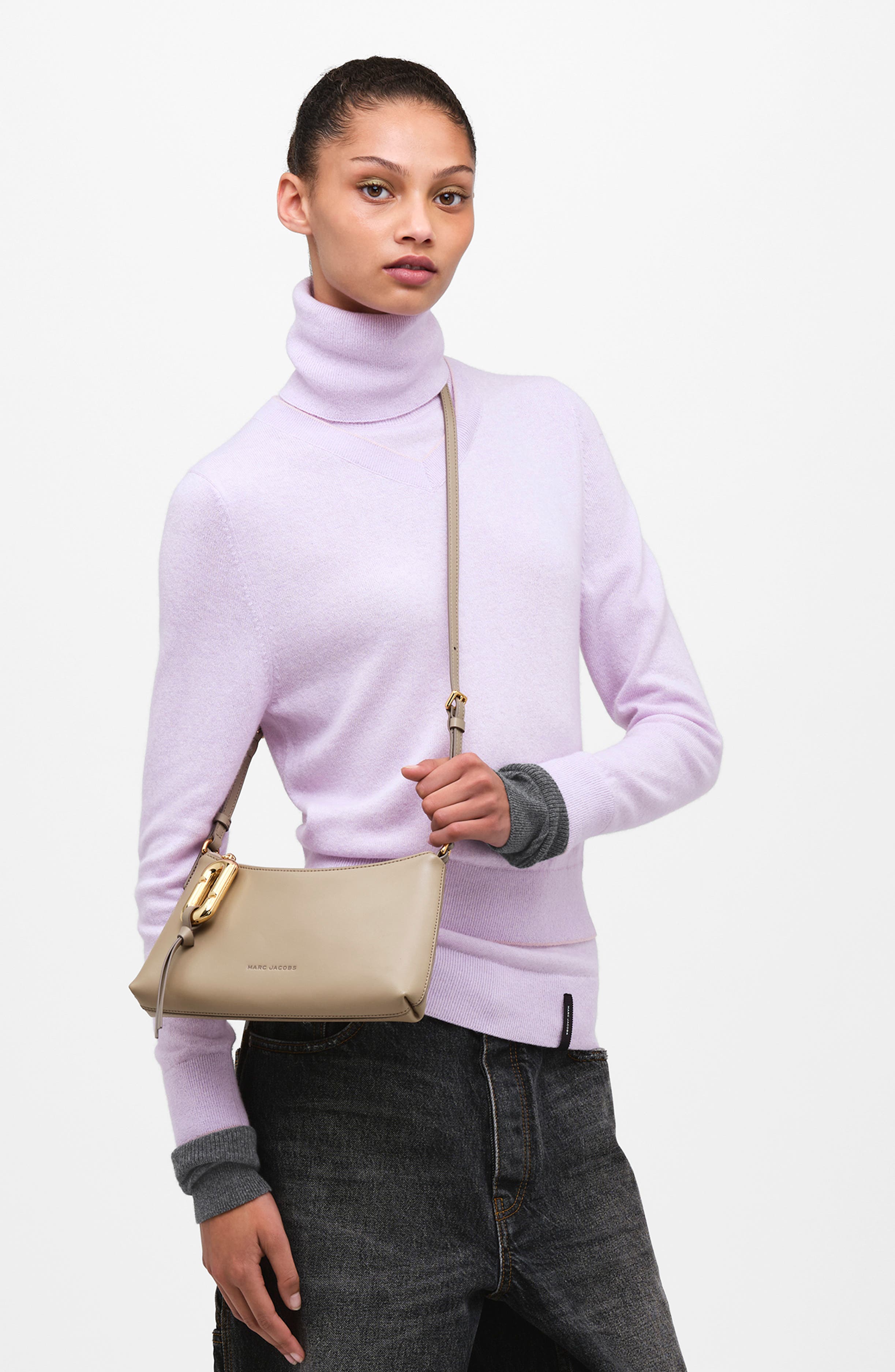 Scene Convertible Metallic Leather Mini Bag, Alternate, color, LIGHT SLATE