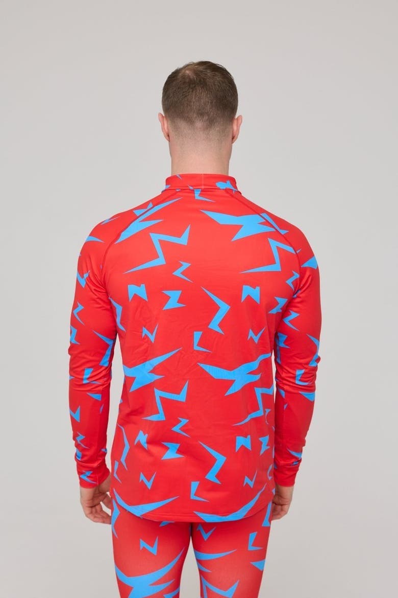 Men's Baselayer Top Starman, Alternate, color, Red, Geometric