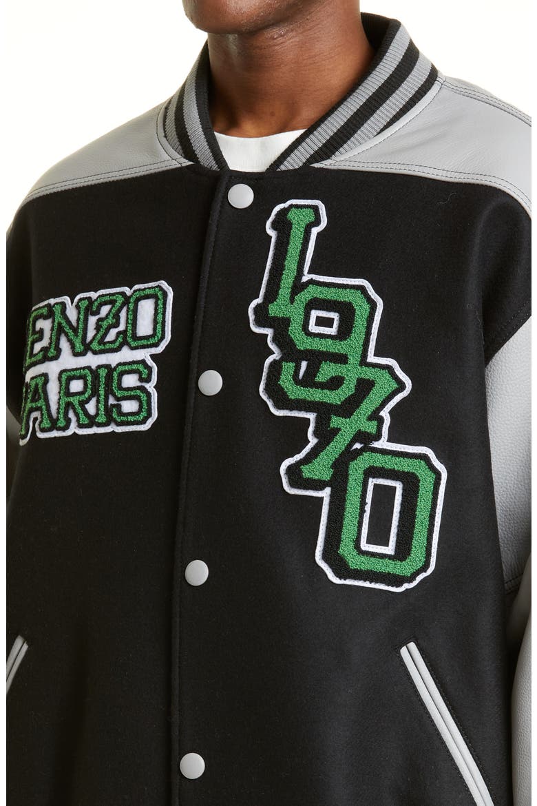 Tiger Varsity Jacket, Alternate, color, 99J - BLACK