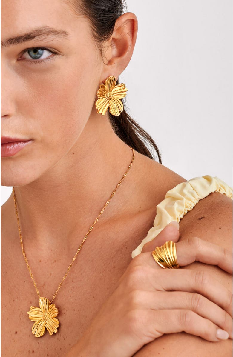 Katie Loxton Floramour Ring, Alternate, color, Gold Coated