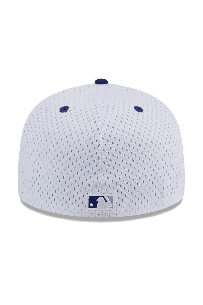 Men's New Era White Los Angeles Dodgers Throwback Mesh 59FIFTY Fitted Hat, Alternate, color, White