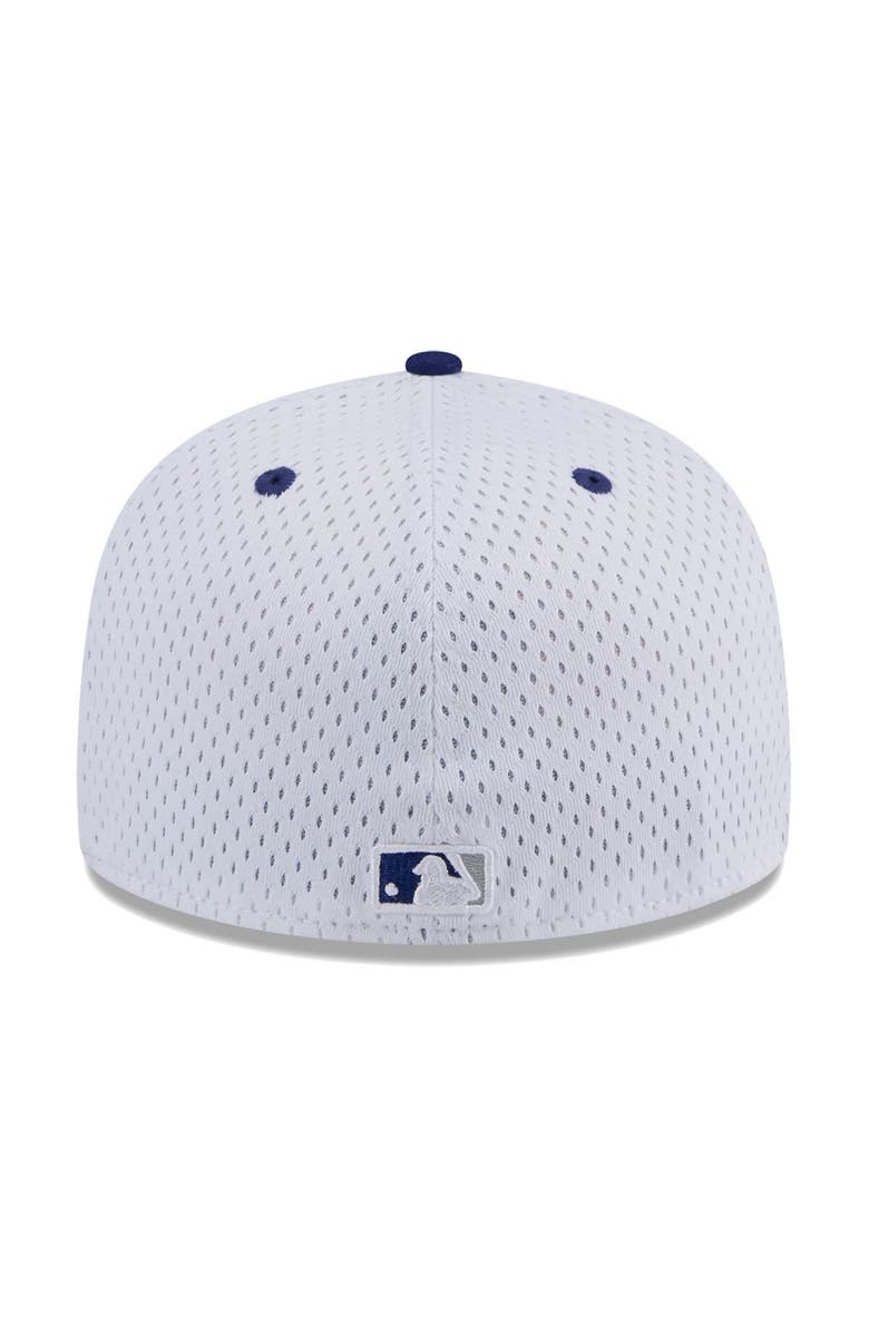 New Era Men's New Era White Los Angeles Dodgers Throwback Mesh 59FIFTY Fitted Hat, Alternate, color, 