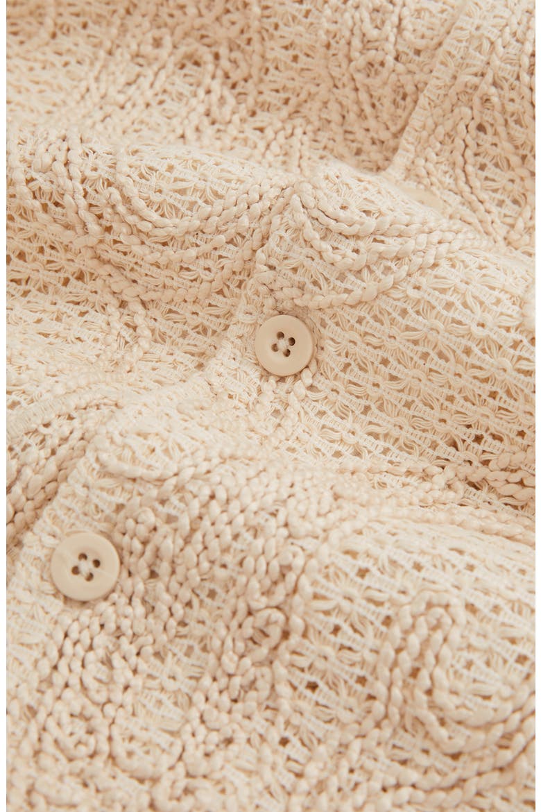 Finn Crochet Camp Shirt, Alternate, color, OATMEAL