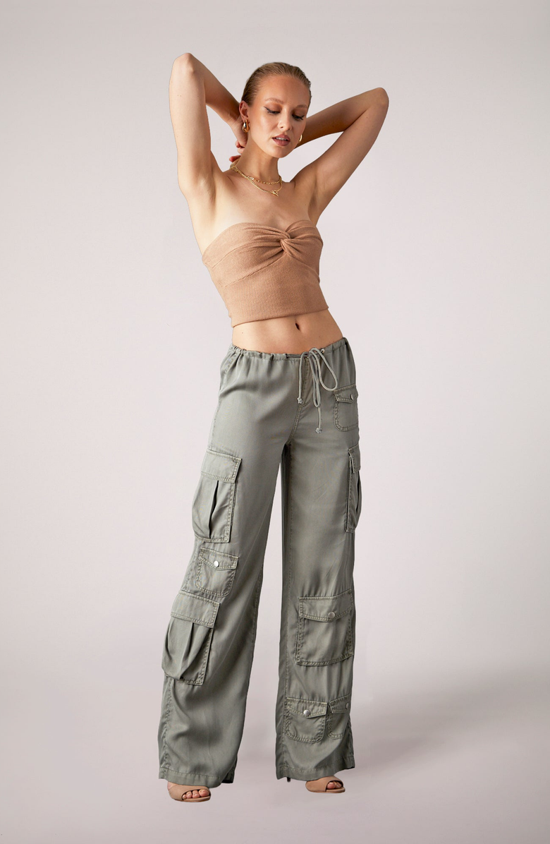 BLUE REVIVAL In Combat Tencel Wide Leg Pants, Alternate, color, 