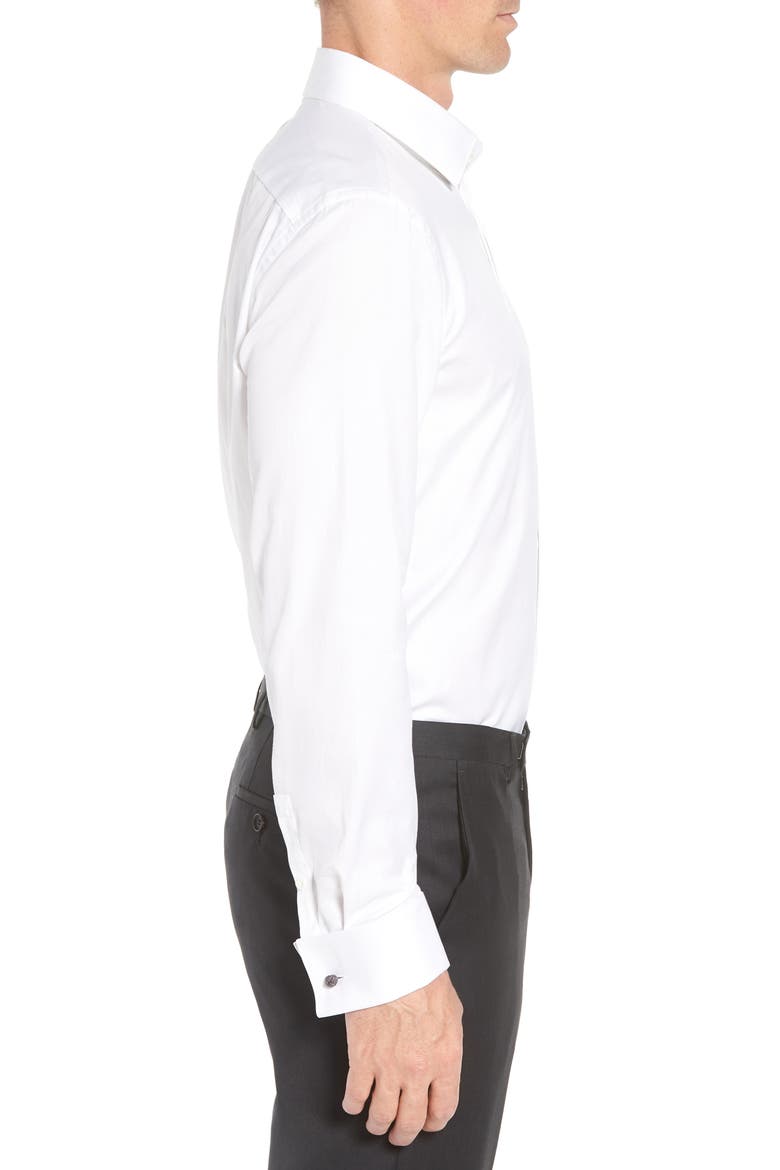 Myron Sharp Fit Tuxedo Shirt, Alternate, color, WHITE