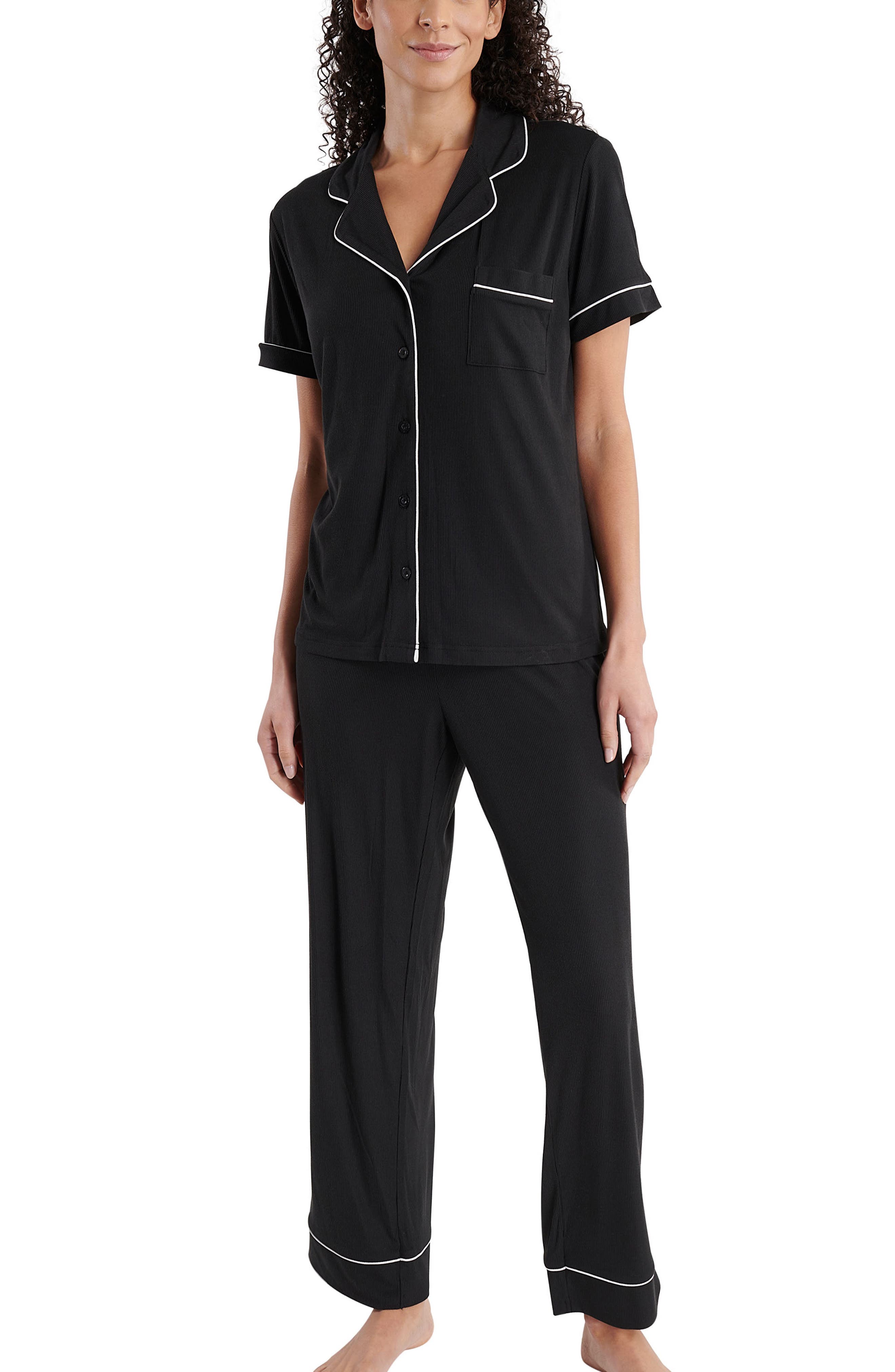 Short Sleeve Top & Pants 2-Piece Pajama Set
