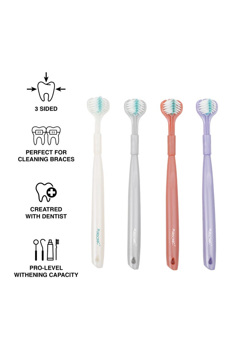 Portable Sonic Toothbrush with Travel Case & 360° Toothbrush Set, Alternate, color, Multicolor