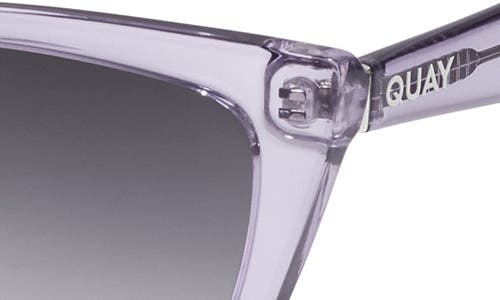 Quay Call The Shots 48mm Gradient Cat Eye Sunglasses In Sweet Pea/smoke